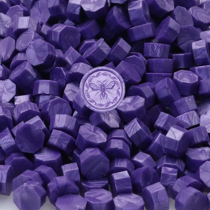Atopbb 300Pcs Lilac Sealing Wax Beads, Vintage Wax Seal Beads for WaxSeal Stamp, Great for Embellishment of Wedding Invitation, Envelope, Gift Wrapping, Wine Package (Lilac) - Image 3